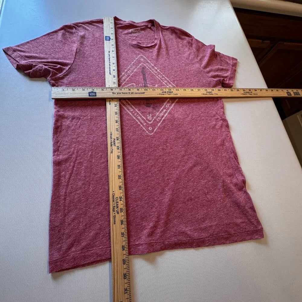 Lucky Brand x Fender T-Shirt Adult Large Heather Red Casual Grunge - Picture 5 of 8
